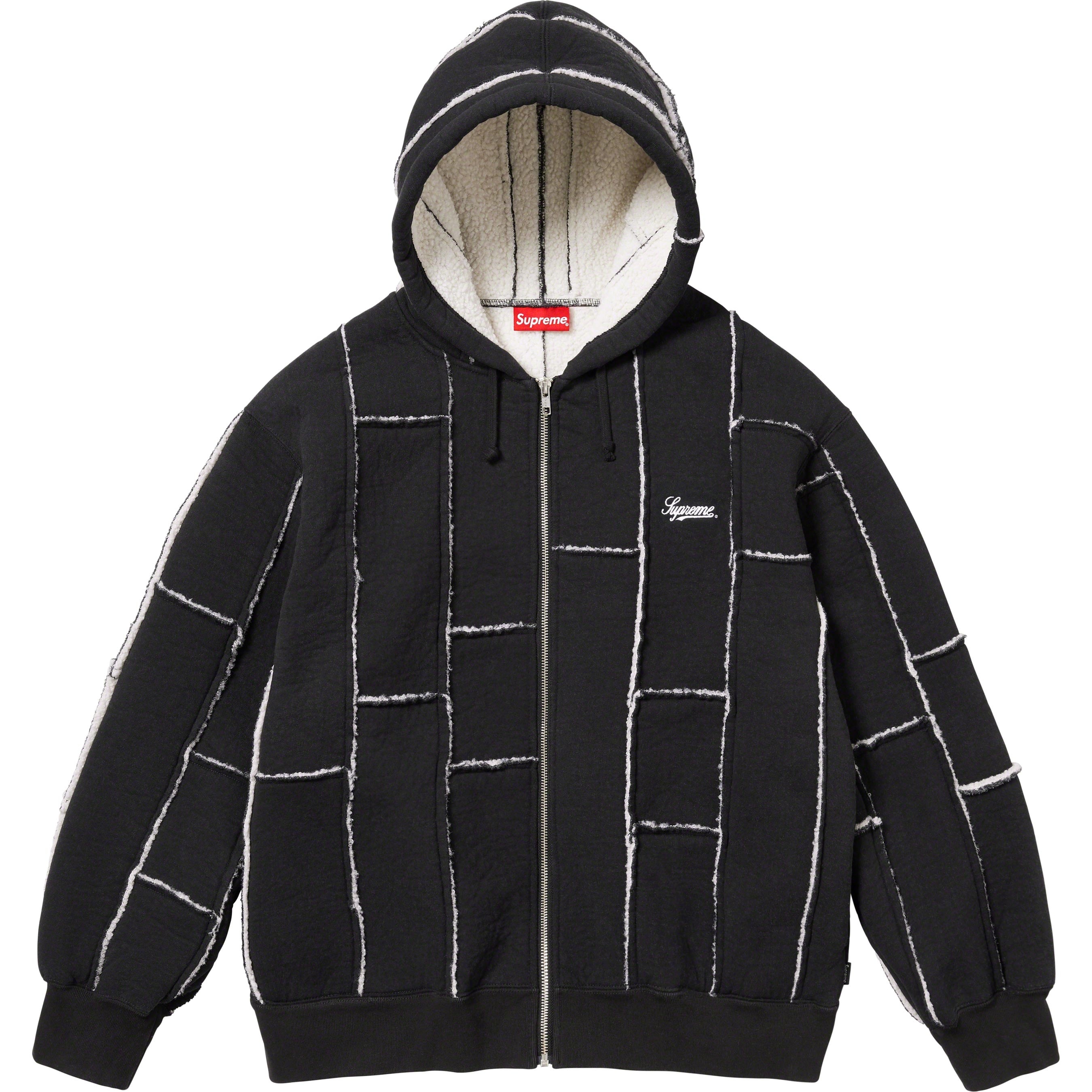 Faux Shearling Zip Up Hooded Sweatshirt view 6